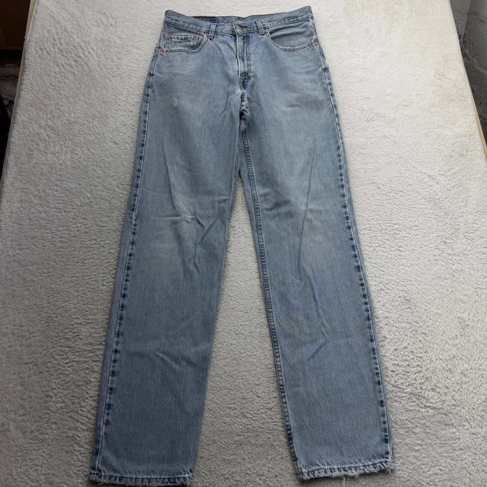 Vintage Levis 550 Relaxed Fit Jeans Mens 34x36 Light Wash Blue Tapered 90s 0550